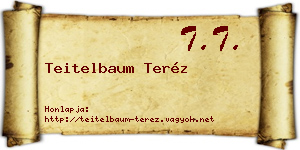 Teitelbaum Teréz névjegykártya