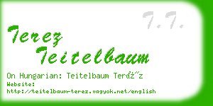 terez teitelbaum business card